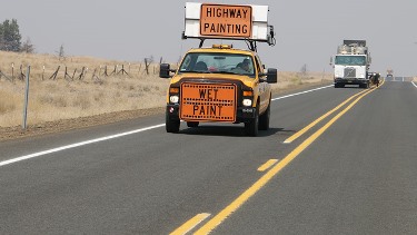 Striping a highway