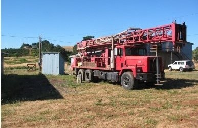 A photo of a drill rig