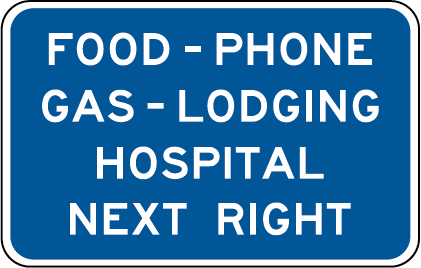 Gas food phone sign