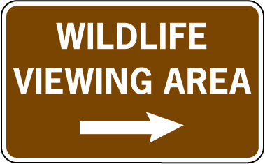 Wildlife viewing area sign