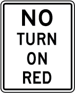 No turn on Red sign