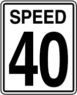 speed 40 sign