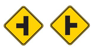 side road signs