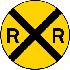 railroad advance sign