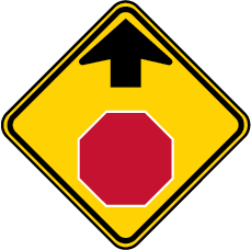stop ahead sign