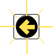flashing yellow arrow sign