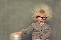 boy with electricity in hair
