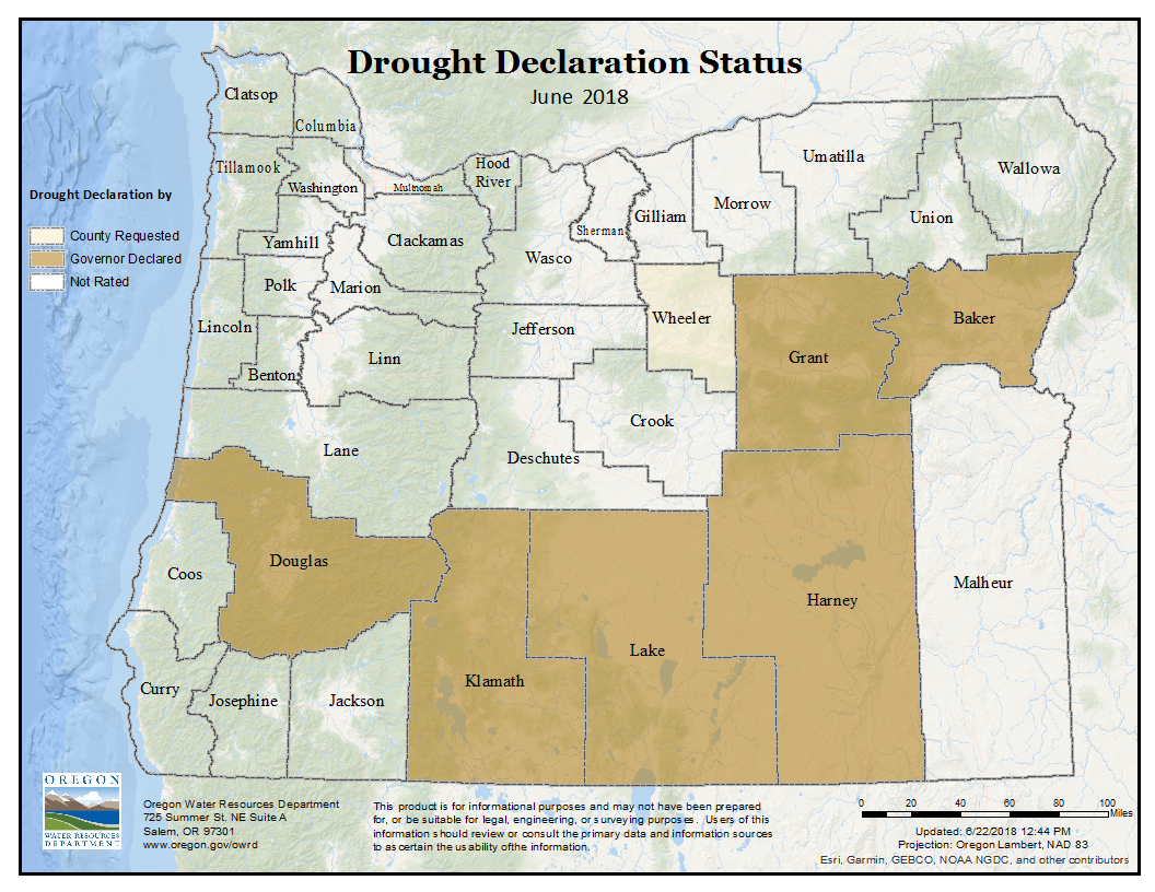 Oregon Drought Map - Map Of Counties Around London