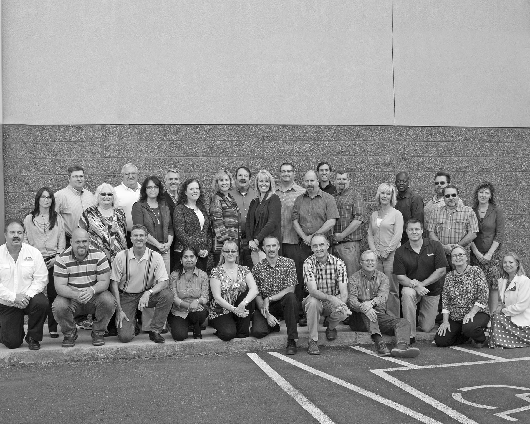 Black and white picture of Managers Leadership Program graduates 2012. 