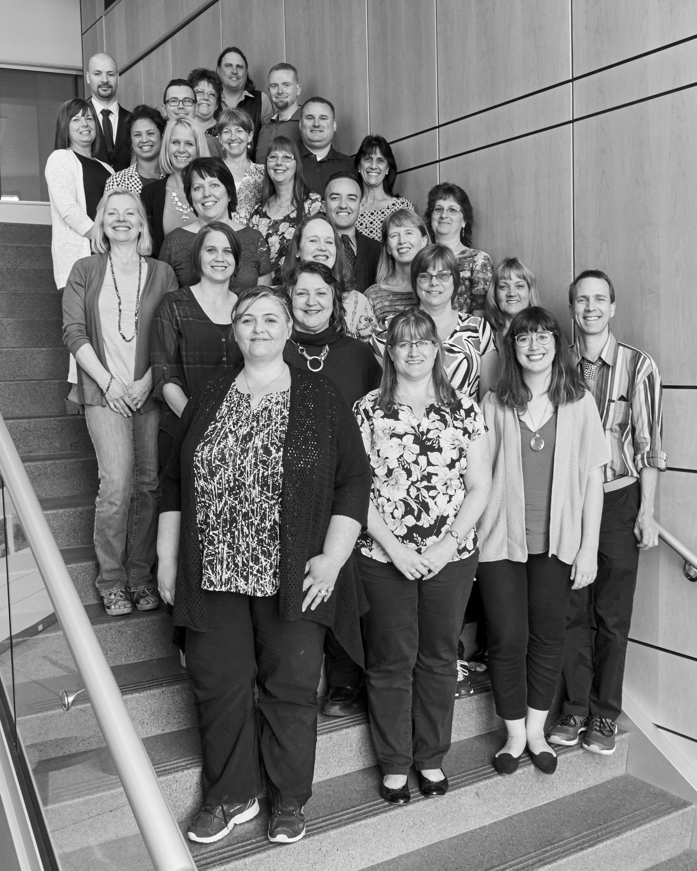 Black and white picture of Aspiring Leadership Program graduates 2016. 