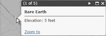 bare earth lidar hillshade popup