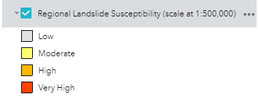 Landslide  Hazard Susceptibility layer