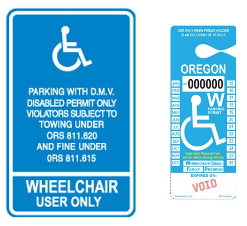 Oregon Department of Transportation : Disabled Person Parking Permits :  Oregon Driver & Motor Vehicle Services : State of Oregon