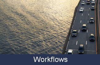 Picture of cars and Workflows banner