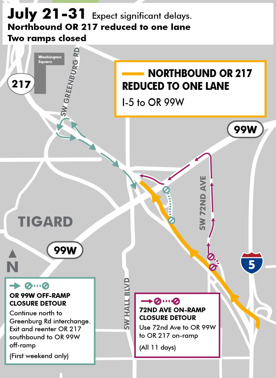 Oregon Department Of Transportation : Oregon 217 Auxiliary Lanes ...