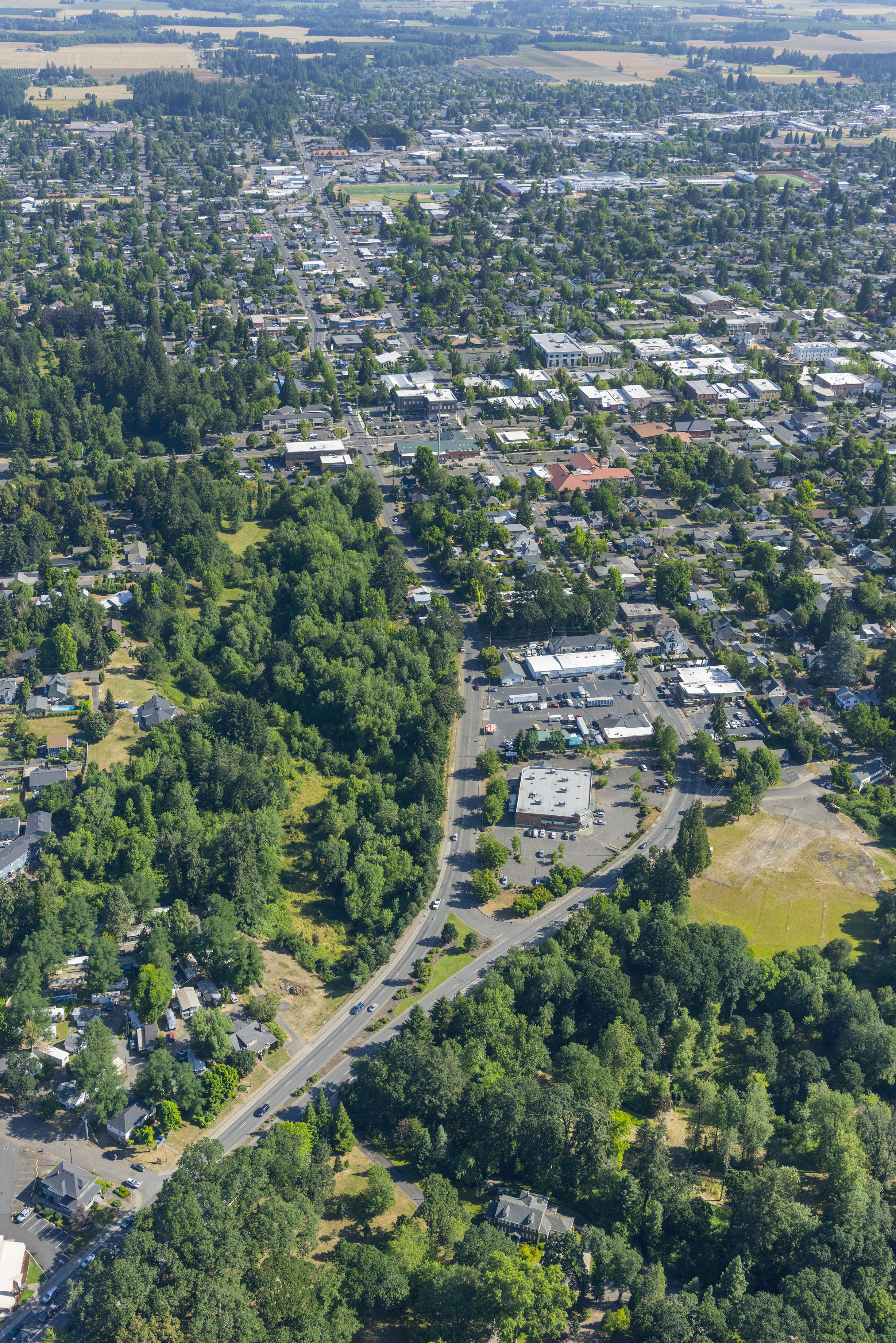 Aerial photo of Newberg