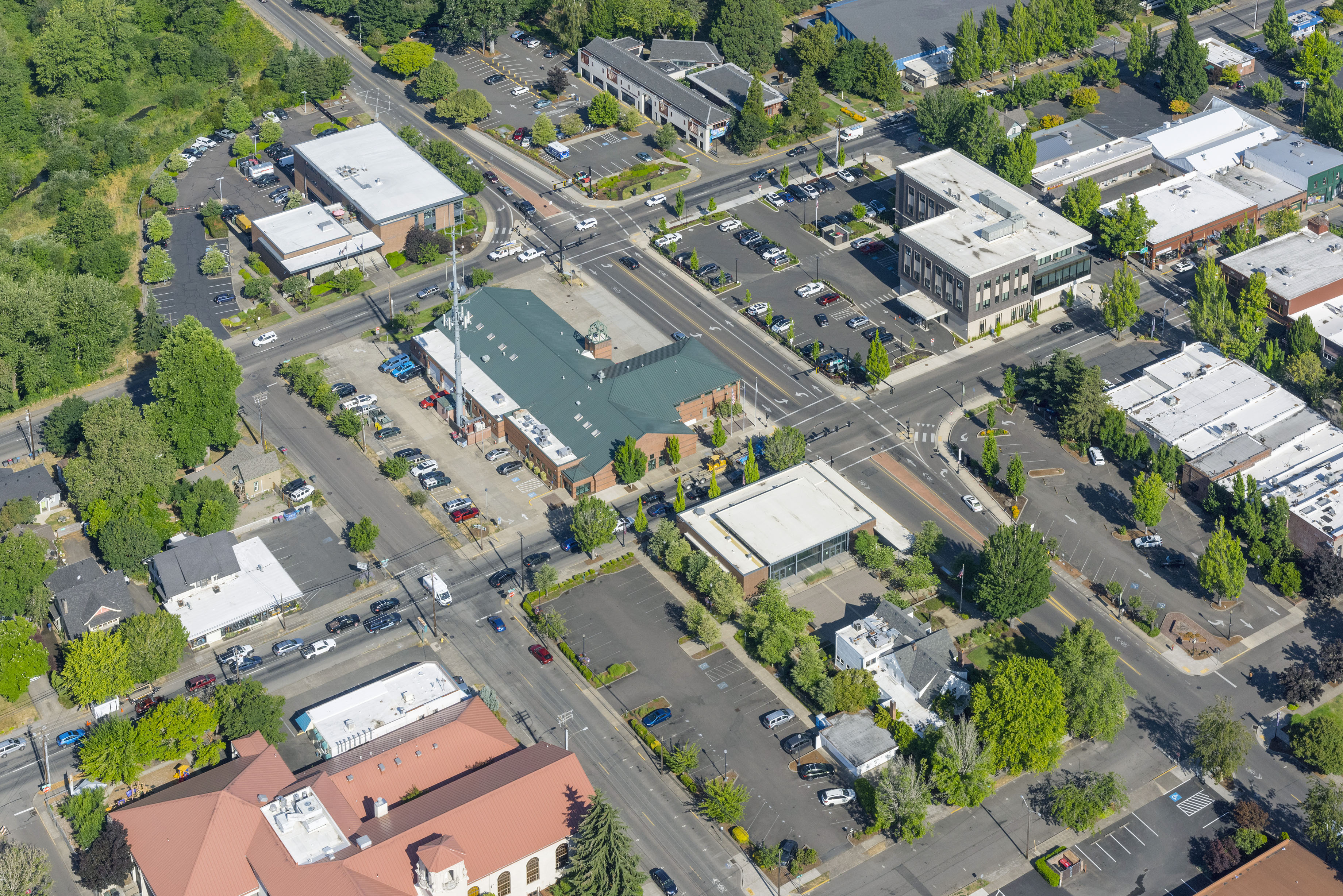 Aerial photo of Newberg