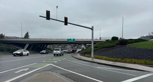 Traffic at Interstate 5 interchange