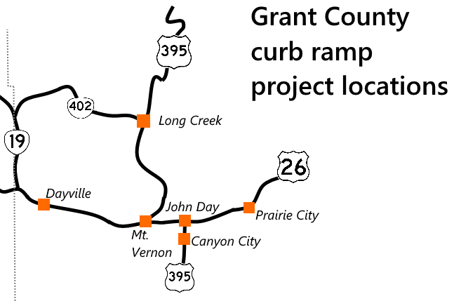 Map of Grant County project locations.