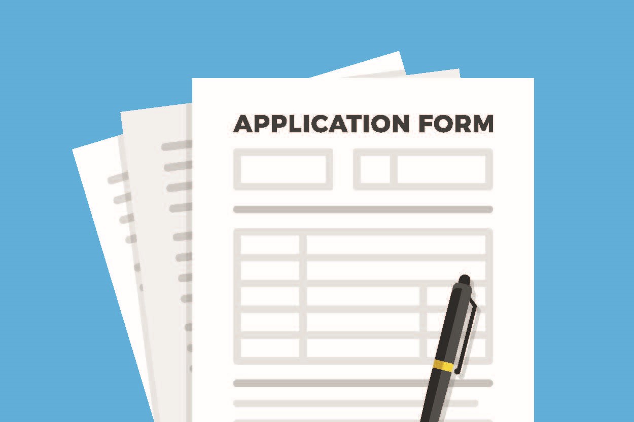 Graphic of an application form