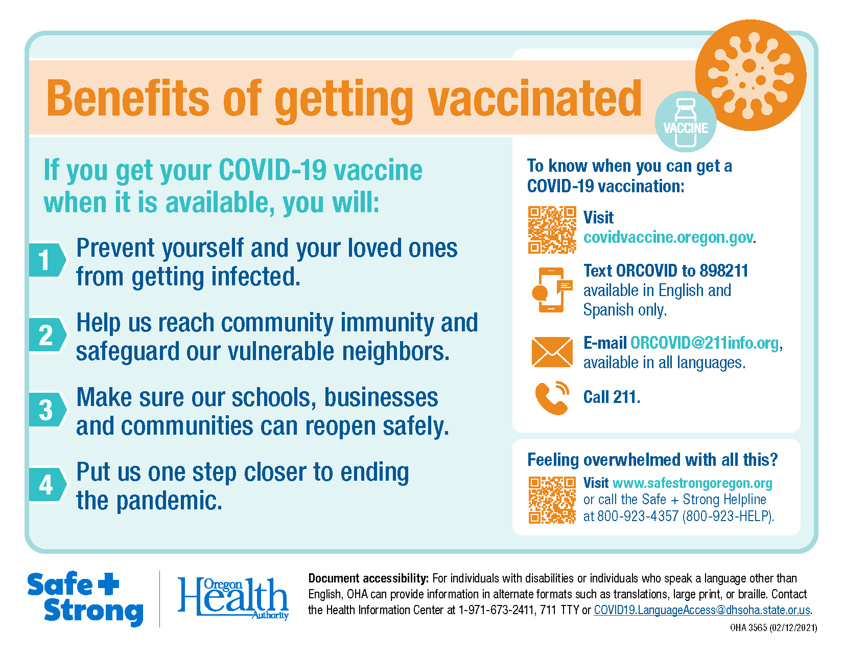 Benefits of getting vaccinated