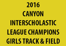 2016 Canyon Interscholastic League Champions Girls Track & Field