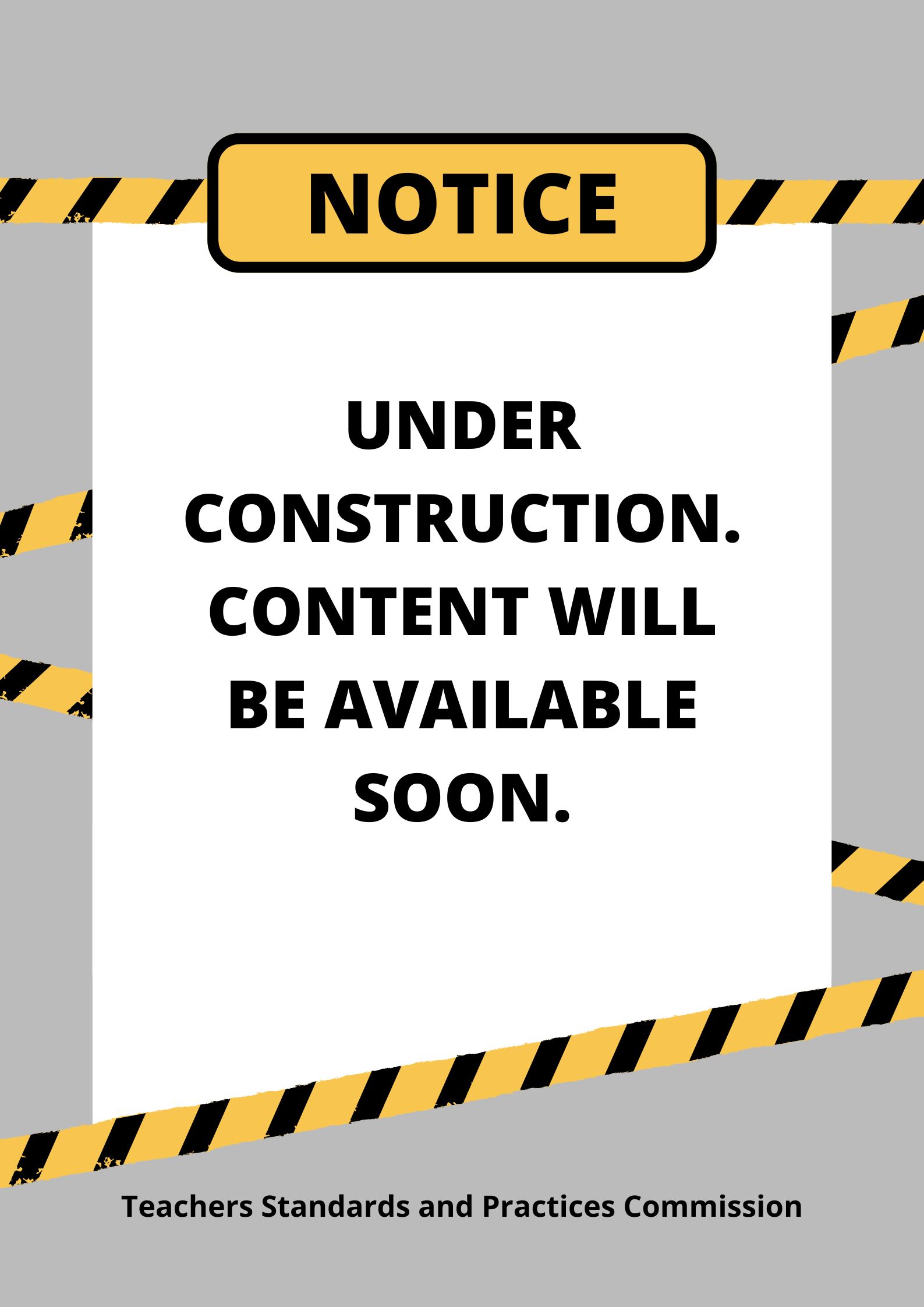 Notice that site is under construction